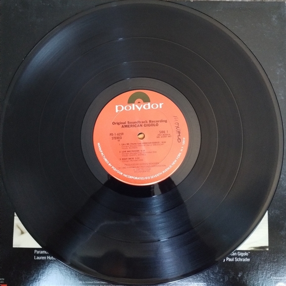 American Gigalo Soundtrack Vintage Vinyl Record - Picture 2 of 3
